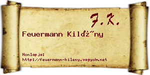 Feuermann Kilény névjegykártya